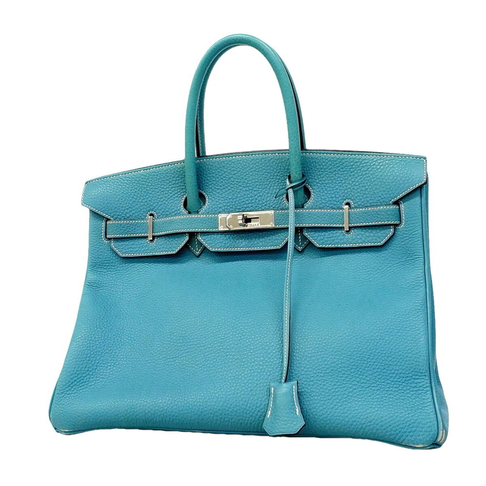 Hermes Birkin 35 Togo Blue Jean Handbag (EEC stamp) - Women's